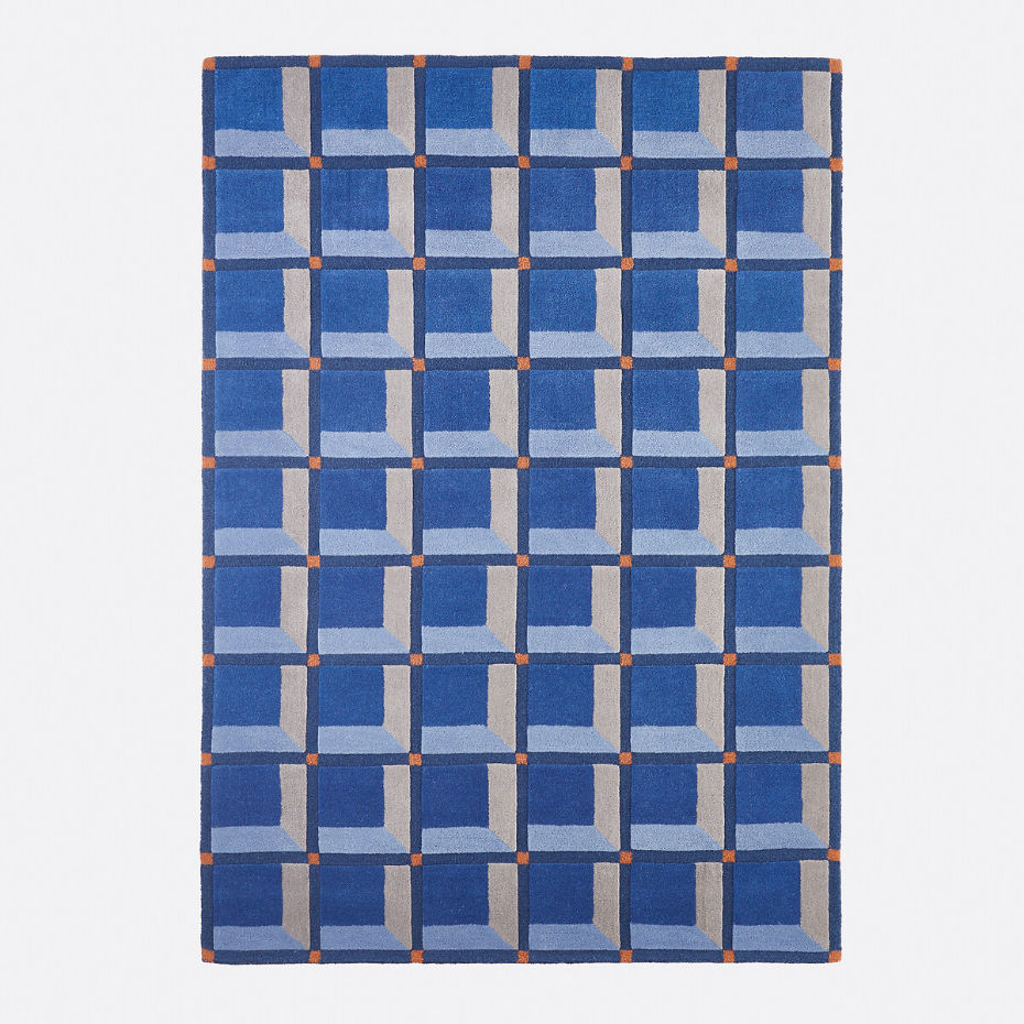 Tapis en laine motifs géométriques, Kimsa