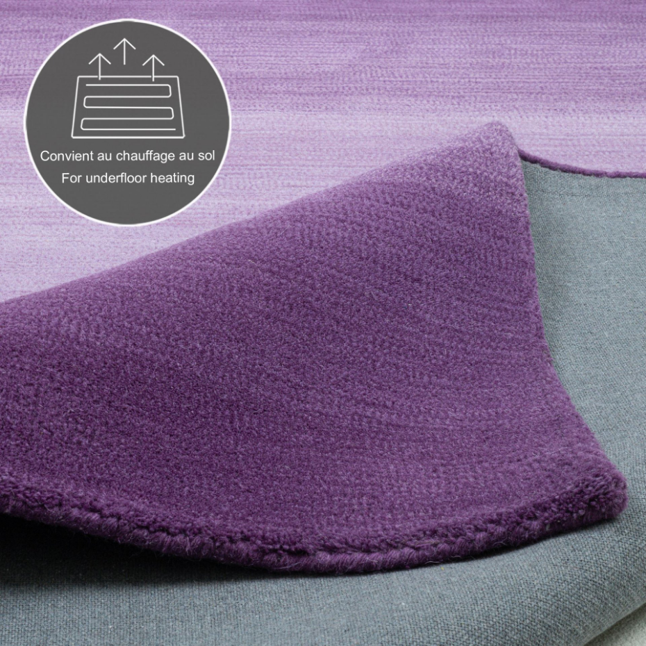 Tapis tissé main en couleurs vives et dégradé - Wool comfort