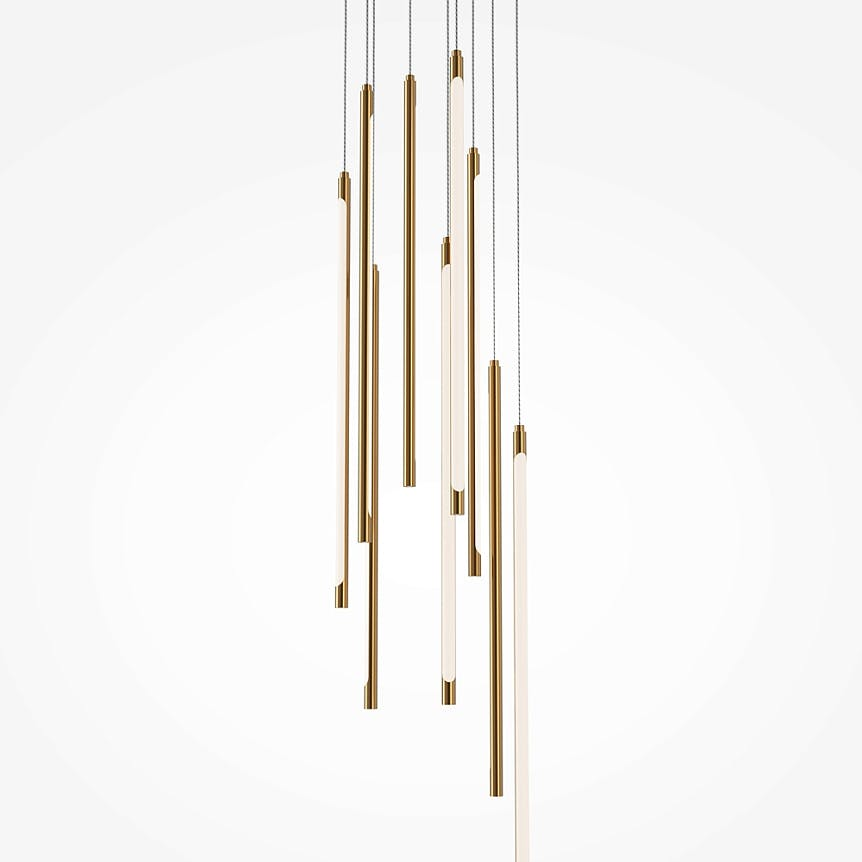 Lustre 9 lampes LED en cascade SALEM