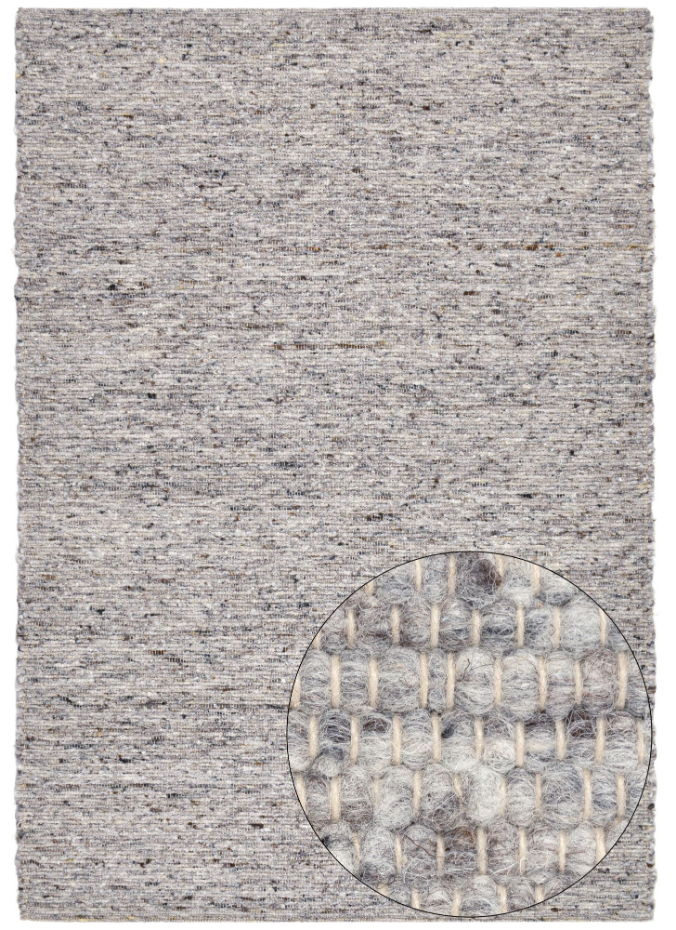Tapis en laine chiné réversible tissé à la main - Alm Glueck