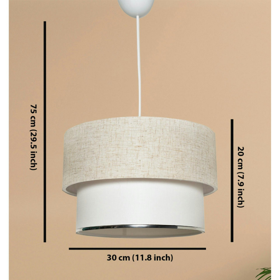 Suspension moderne - abat-jour en tissu ZURICH