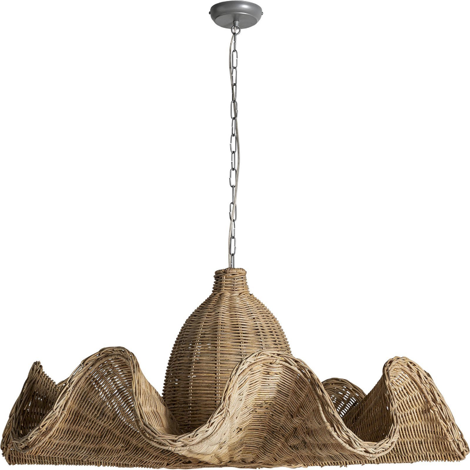 Lustre en rotin tressé