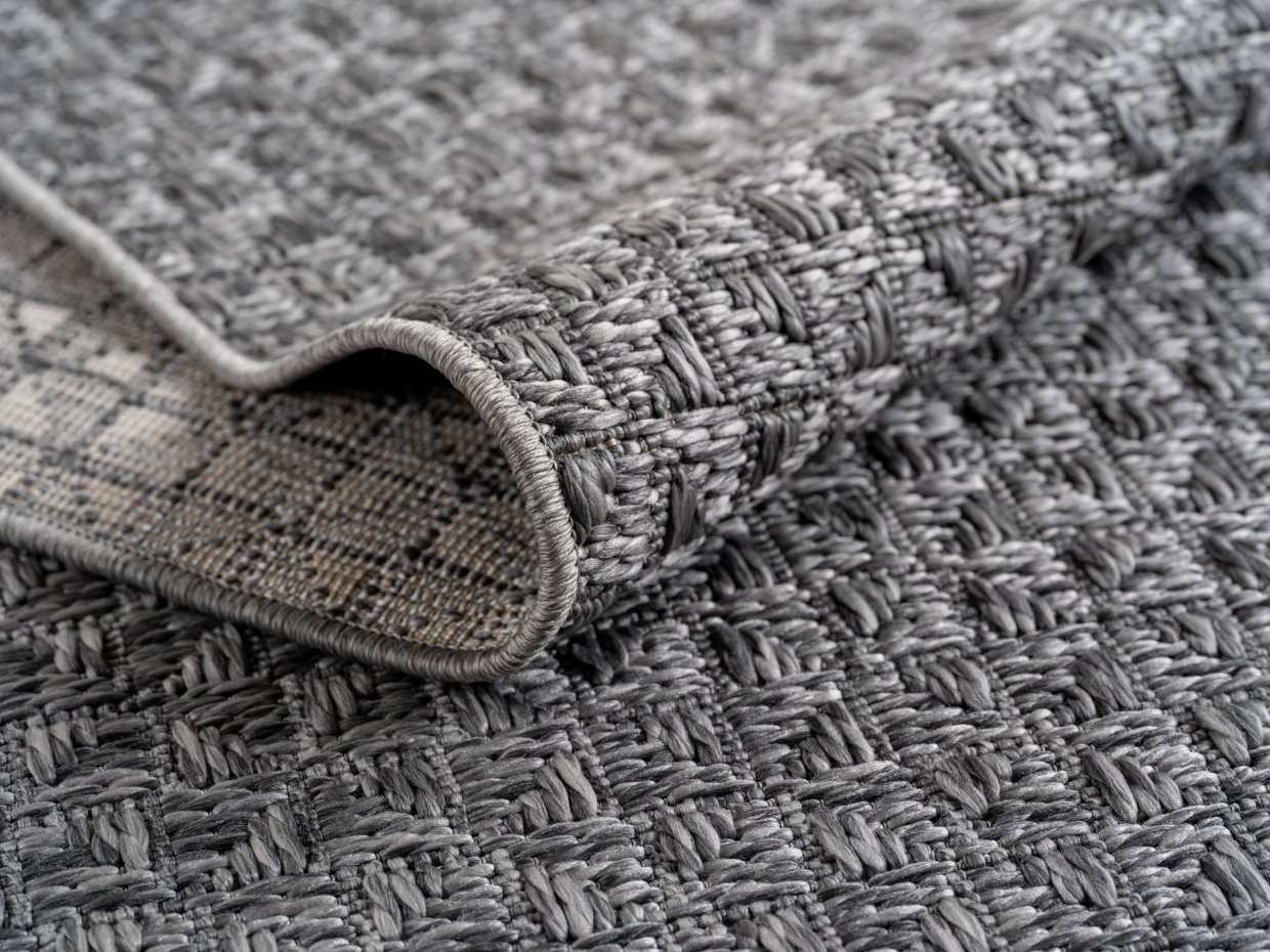 Tapis intérieur extérieur tissé uni NEREA