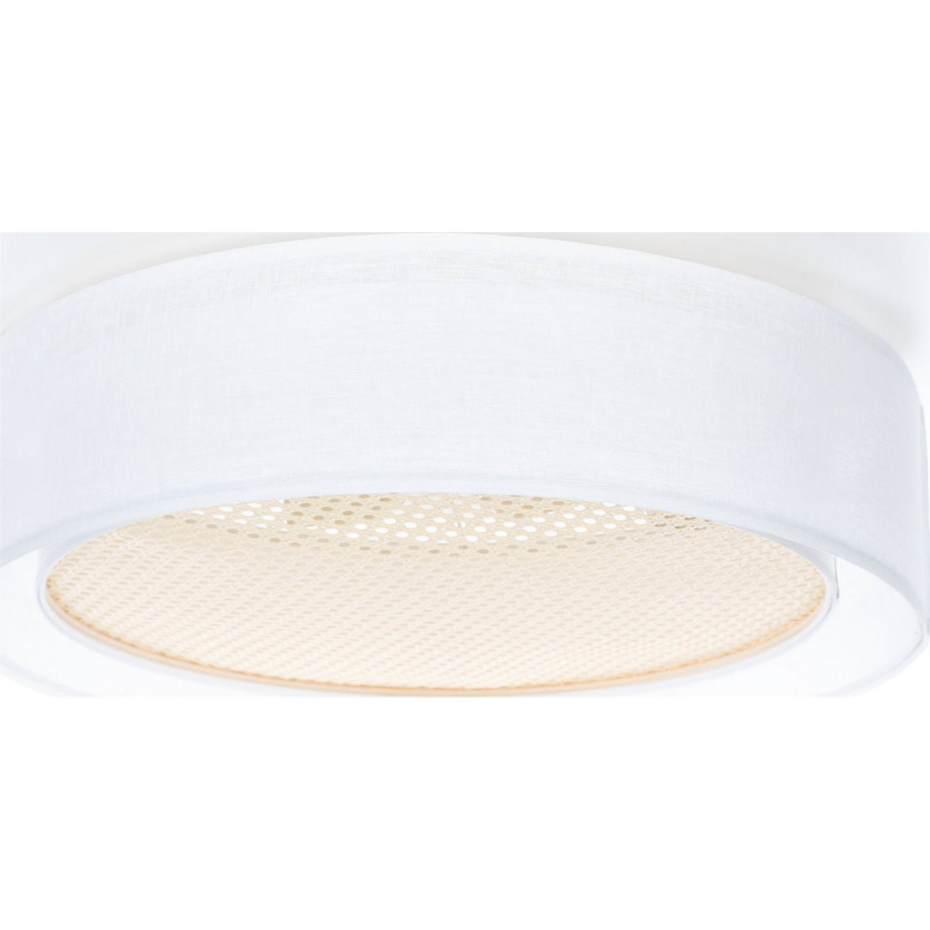 Plafonnier rond en tissu double couche Puro