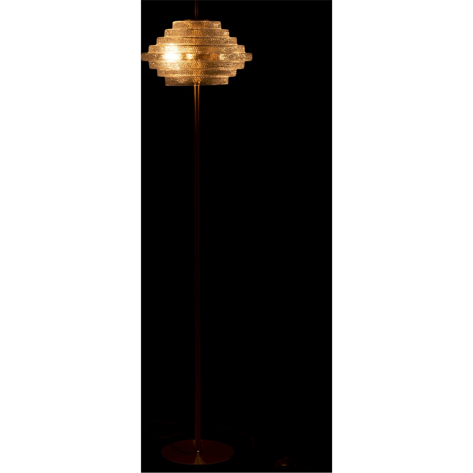 Lampadaire en verre transparent à LED design rectangulaire