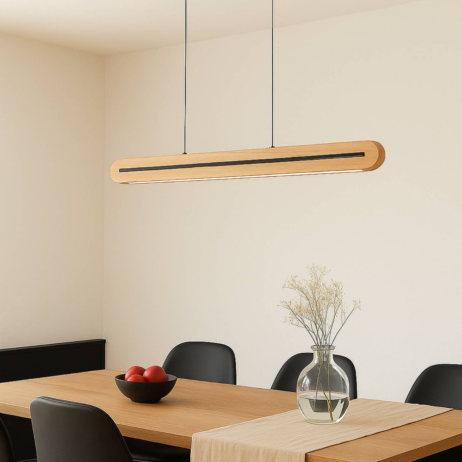 Suspension en bois moderneLED, Darnor