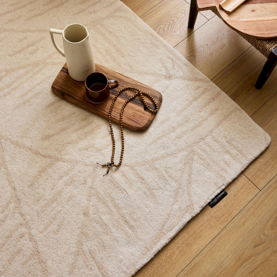 Tapis fait main en laine et coton Cèdre