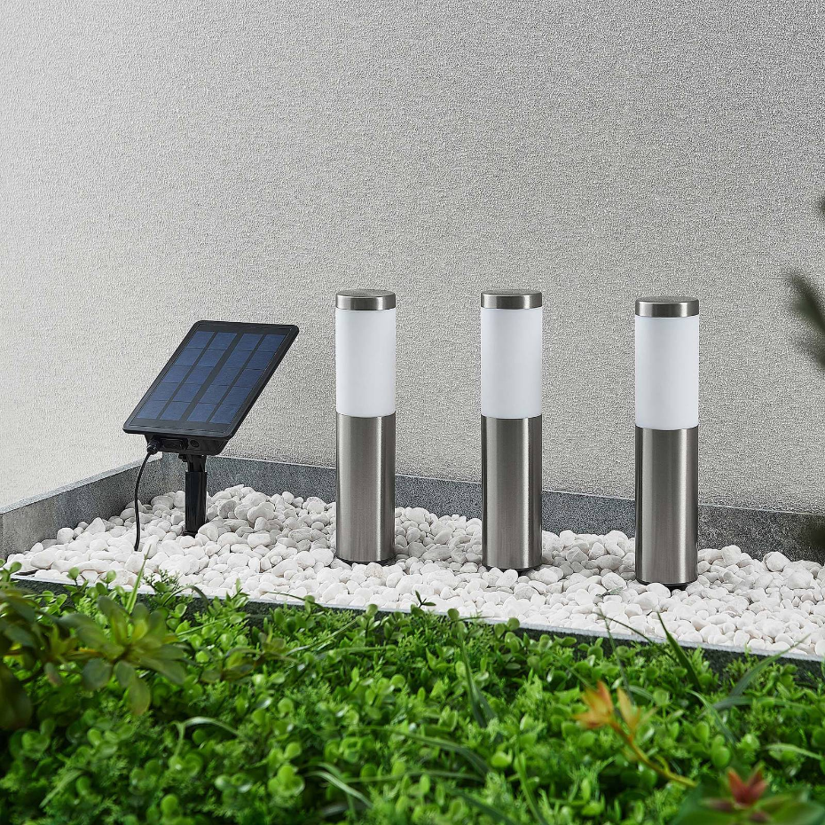 Lampe solaire en inox moderneLED, Lexiane