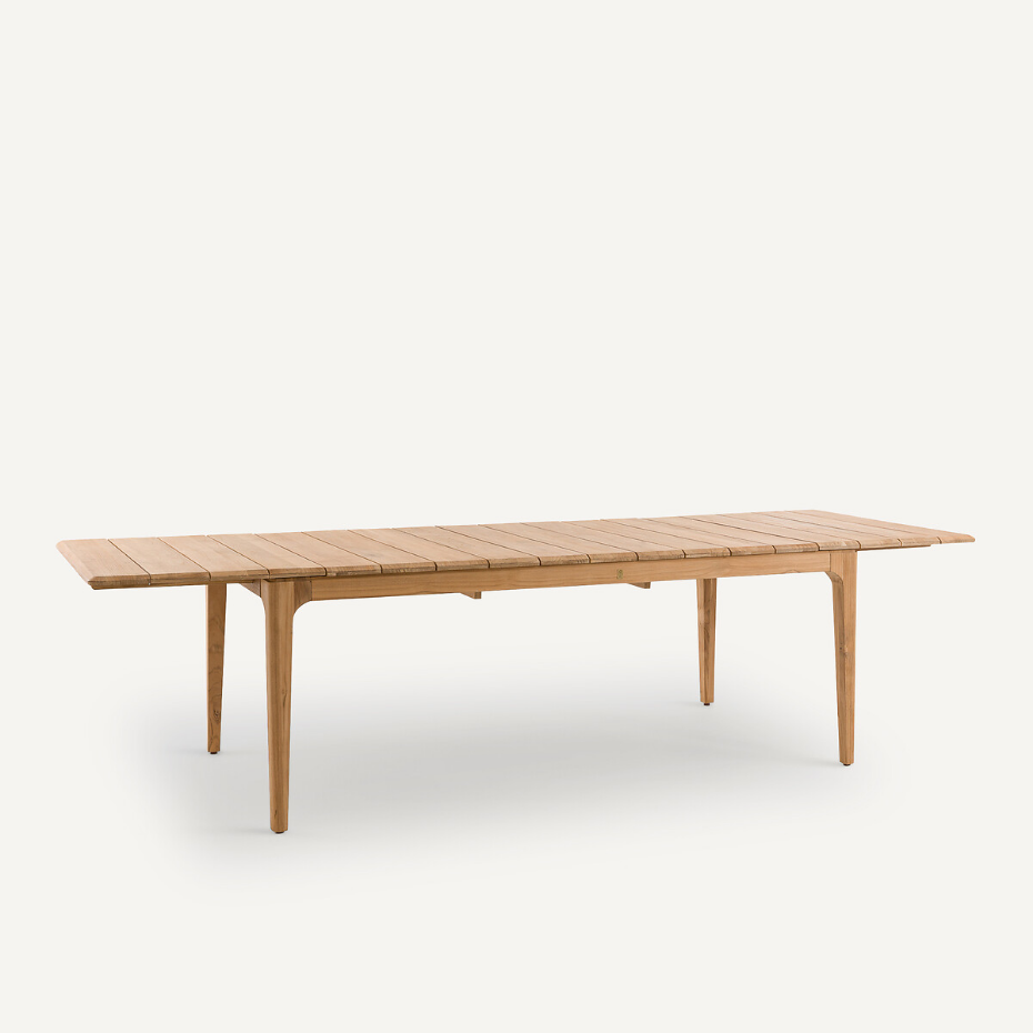 Table de jardin à allonges en teck massif, Cordano
