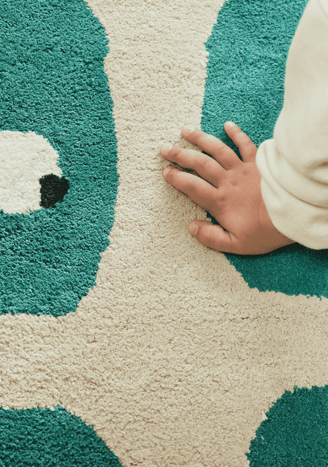 Tapis enfant rectangulaire épais, Coton bio GOTS, BIDULES