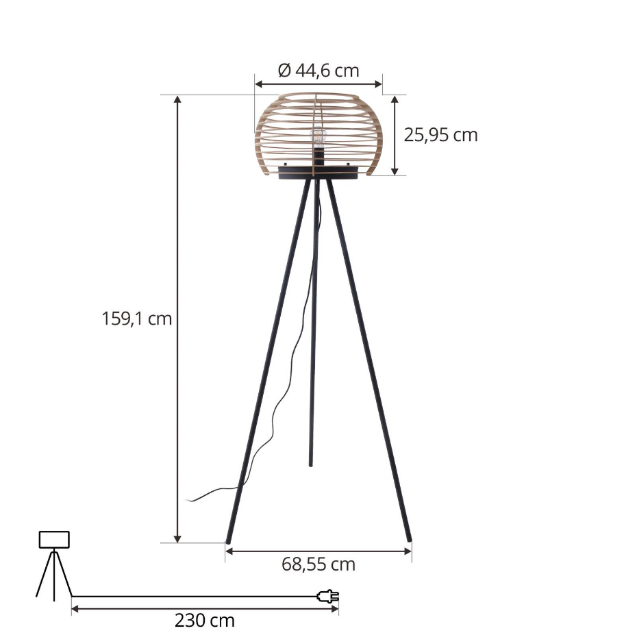 Lampadaire en métal moderne, Ediz