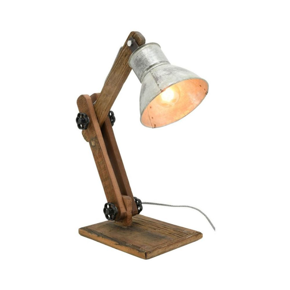 Lampe en bois recyclé et métal Archi