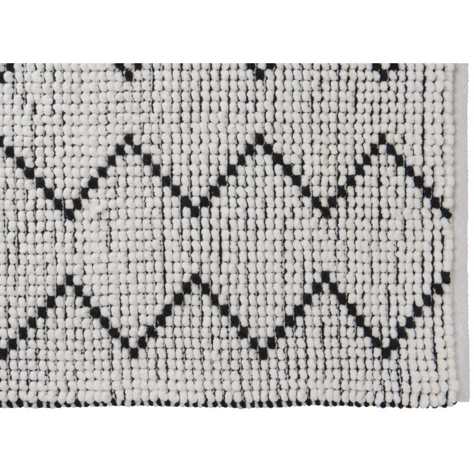Tapis de bain déco en polycoton ZIG ZAG