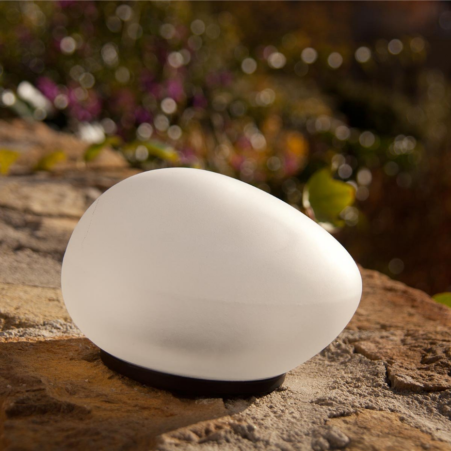 Décoration lumineuse solaire galet SOLENZARA D16cm