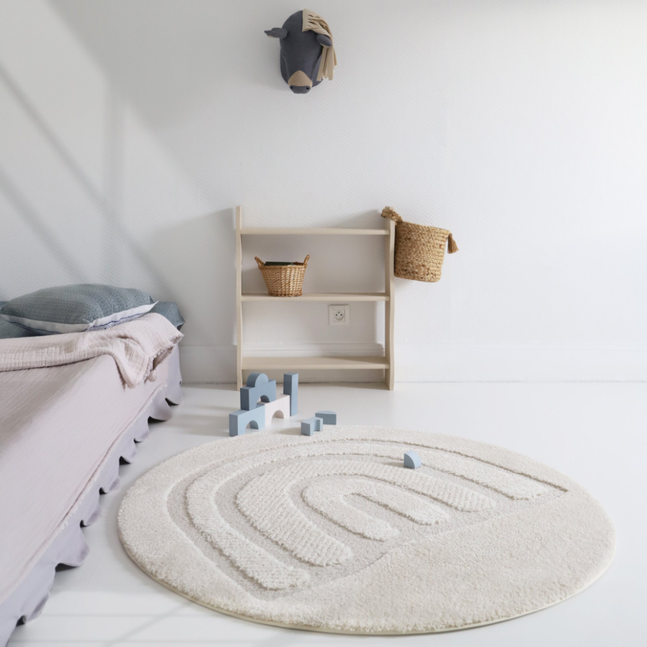 Tapis enfant arc en ciel ton sur ton RAINBOW DREAM