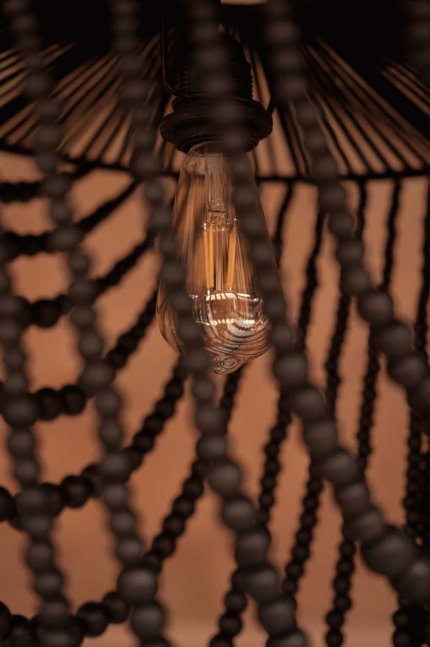 Suspension en bois et fer WOODEN BEAD