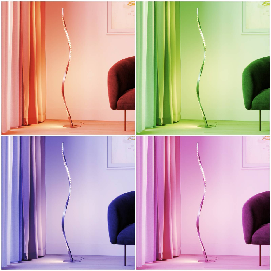 Lampadaire en aluminium moderneLED, Criostal