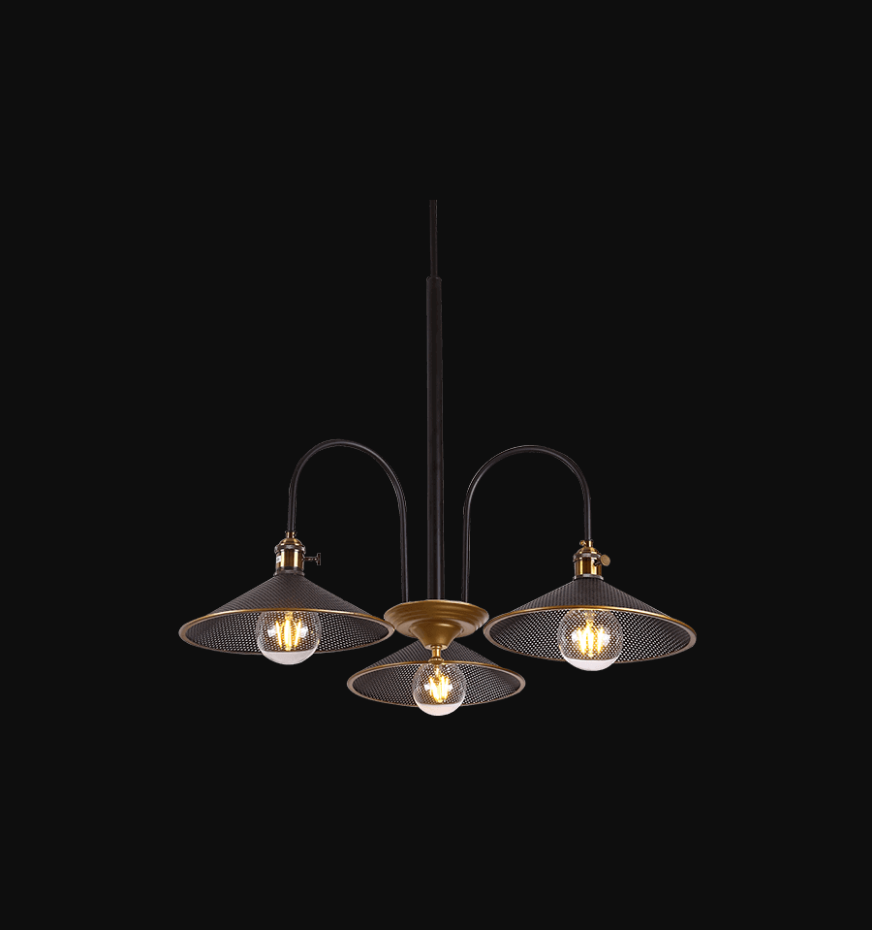 Suspension trio métal doré - HYPNOS