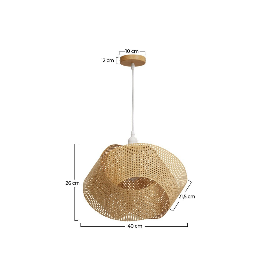 Suspension en bambou et métal D40 cm - ORTA