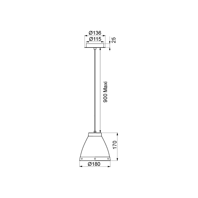 Suspension en métal design, D.18 , CLARELLE