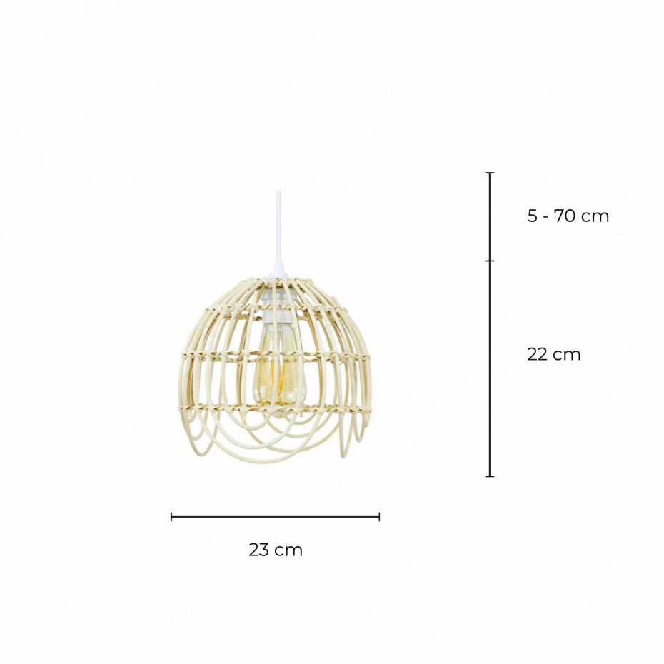 Suspension en rotin petit modèle, PALMITE