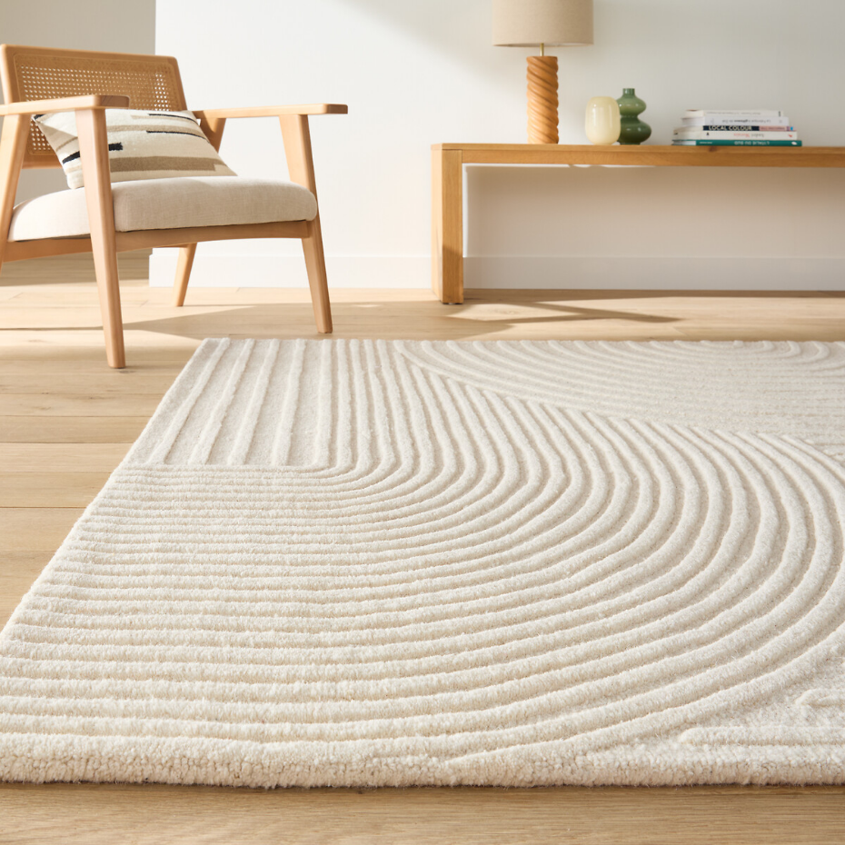 Tapis motifs graphiques 100% laine, Melko