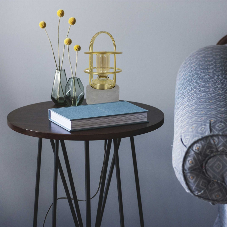 Lampe à poser en métal et verre, PERNEF