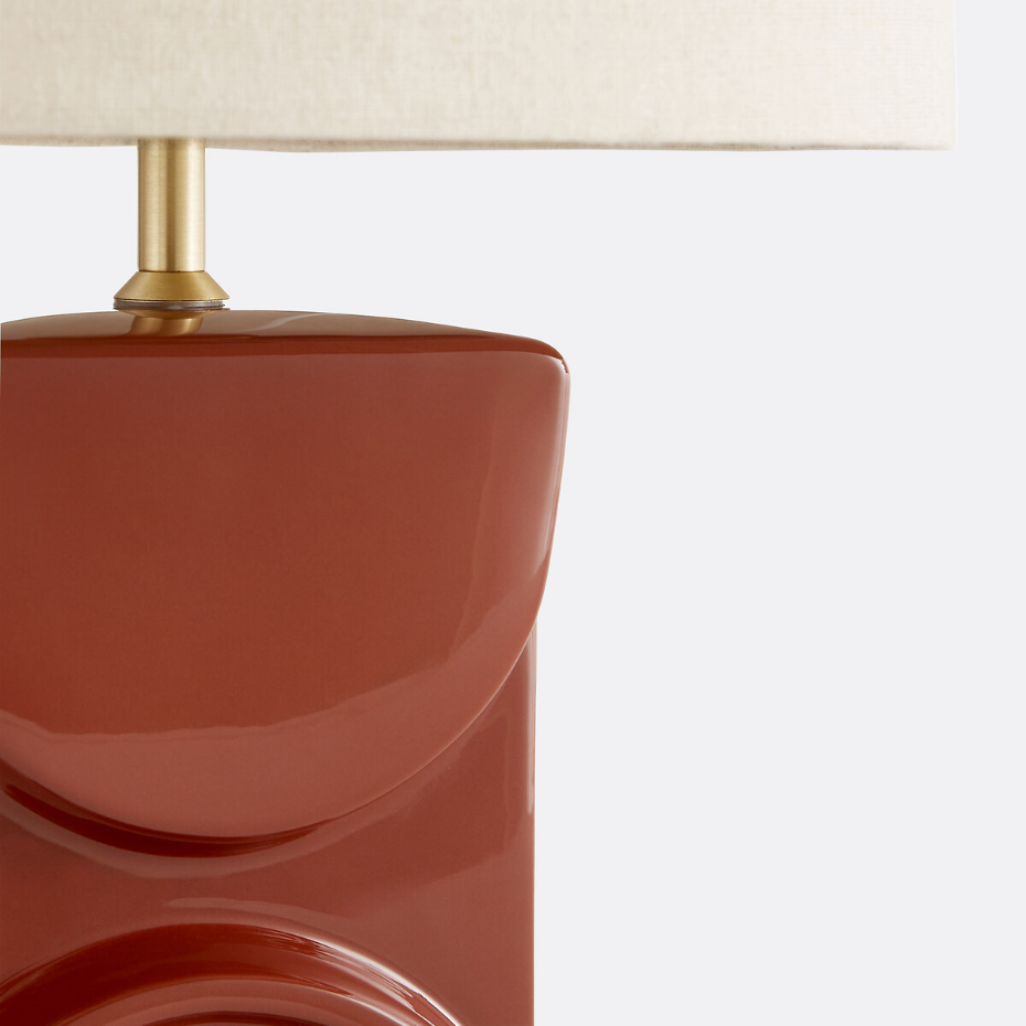 Lampe à poser céramique et lin, Topia
