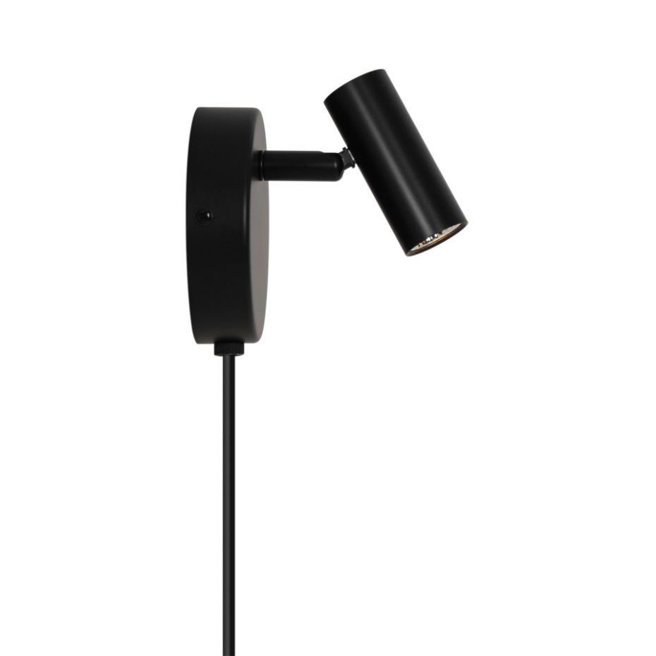 Applique murale Omari Round  Métal Noir ,  H. 12 - IP20 - LEDModule /  Nordlux Intérieur
