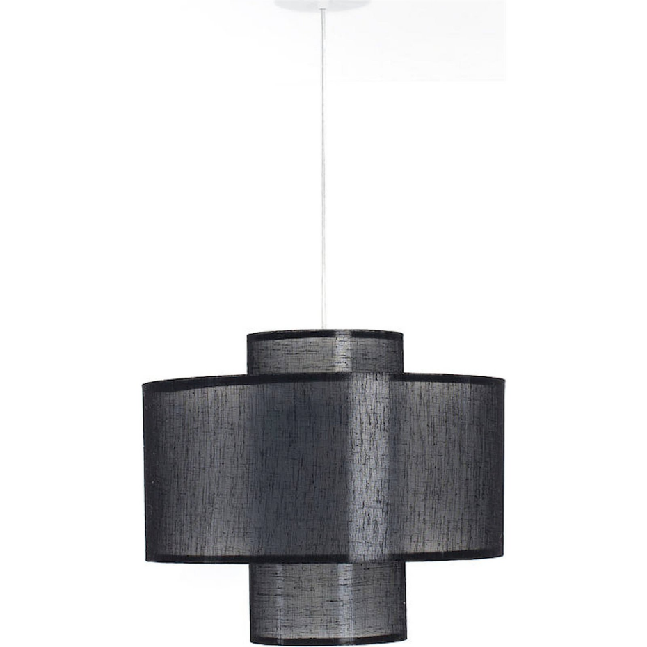 Suspension ronde en jute et lin Twin Light