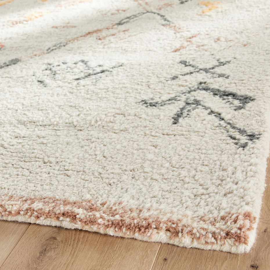 Tapis épais 100% laine format XL tufté main Ashwin