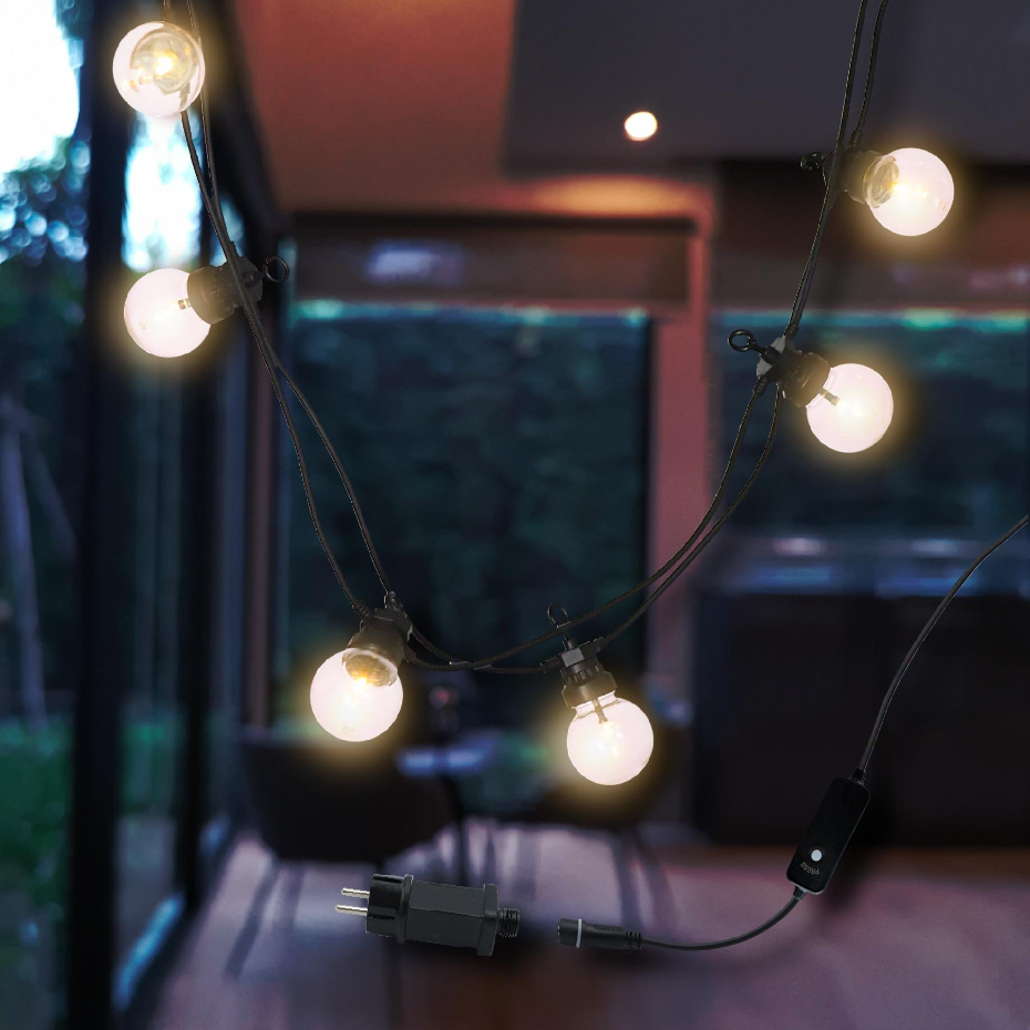 Guirlande connectable PARTY CLEAR 40 globes 14,7M