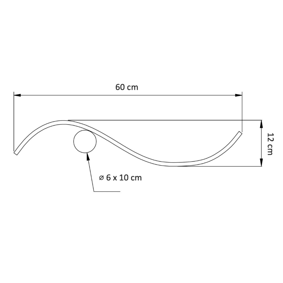Applique LED élégante et longiligne - CURVA
