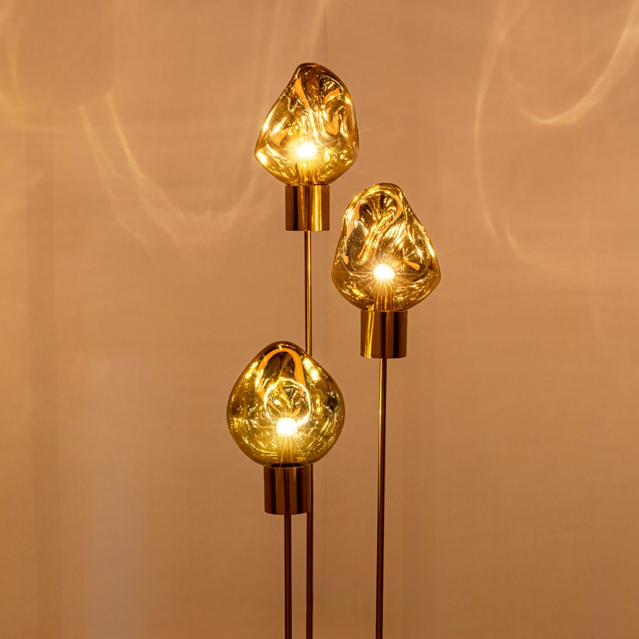 Lampadaire en verre et marbre, SUPERNOVA