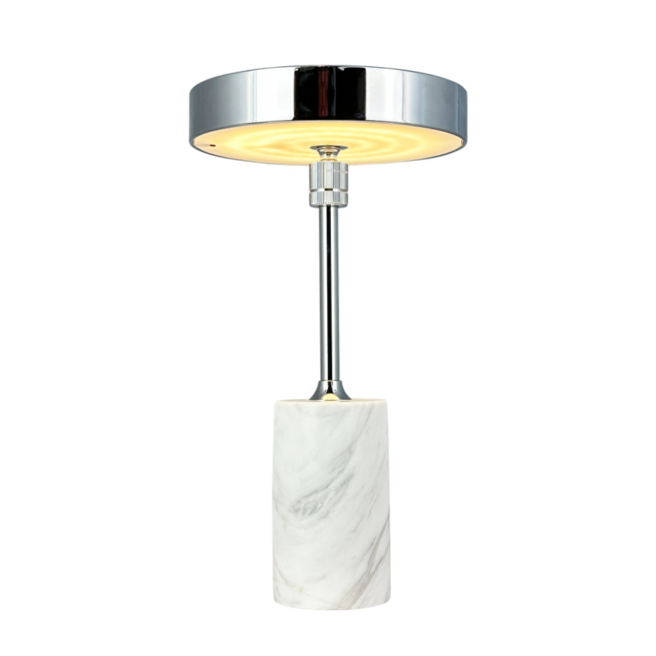 Lampe à poser LED Starlight chrome, marbre gris