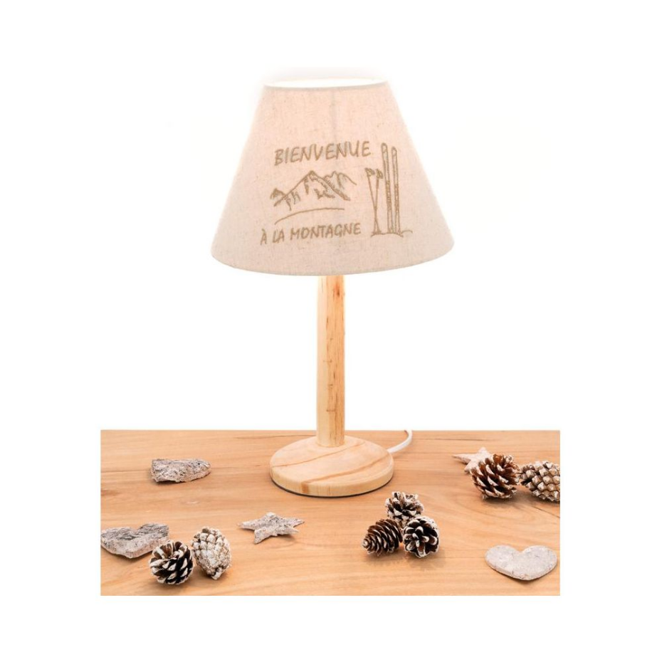 Lampe à poser Bienvenue à la montagne