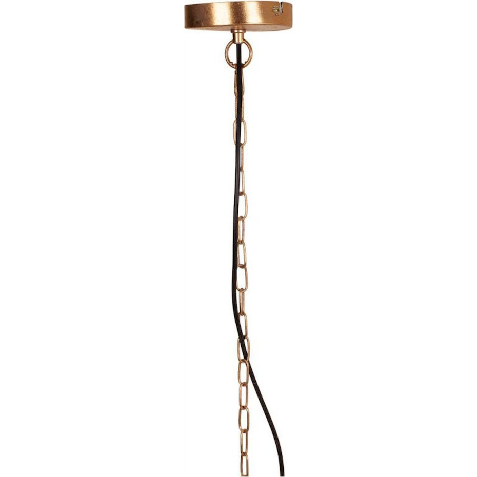 Suspension en fer doré forme organique style vintage