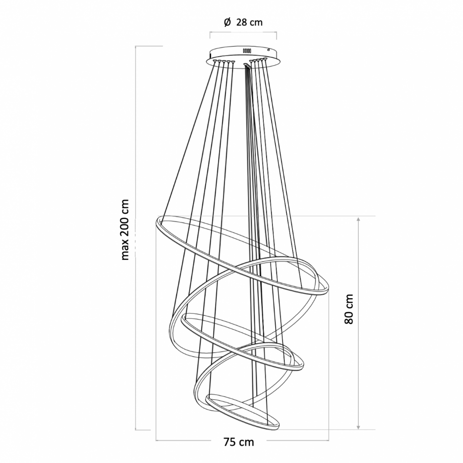 Suspension LED somptueuse - TINA