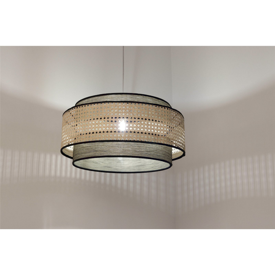 Suspension en rotin et tissu Doblo