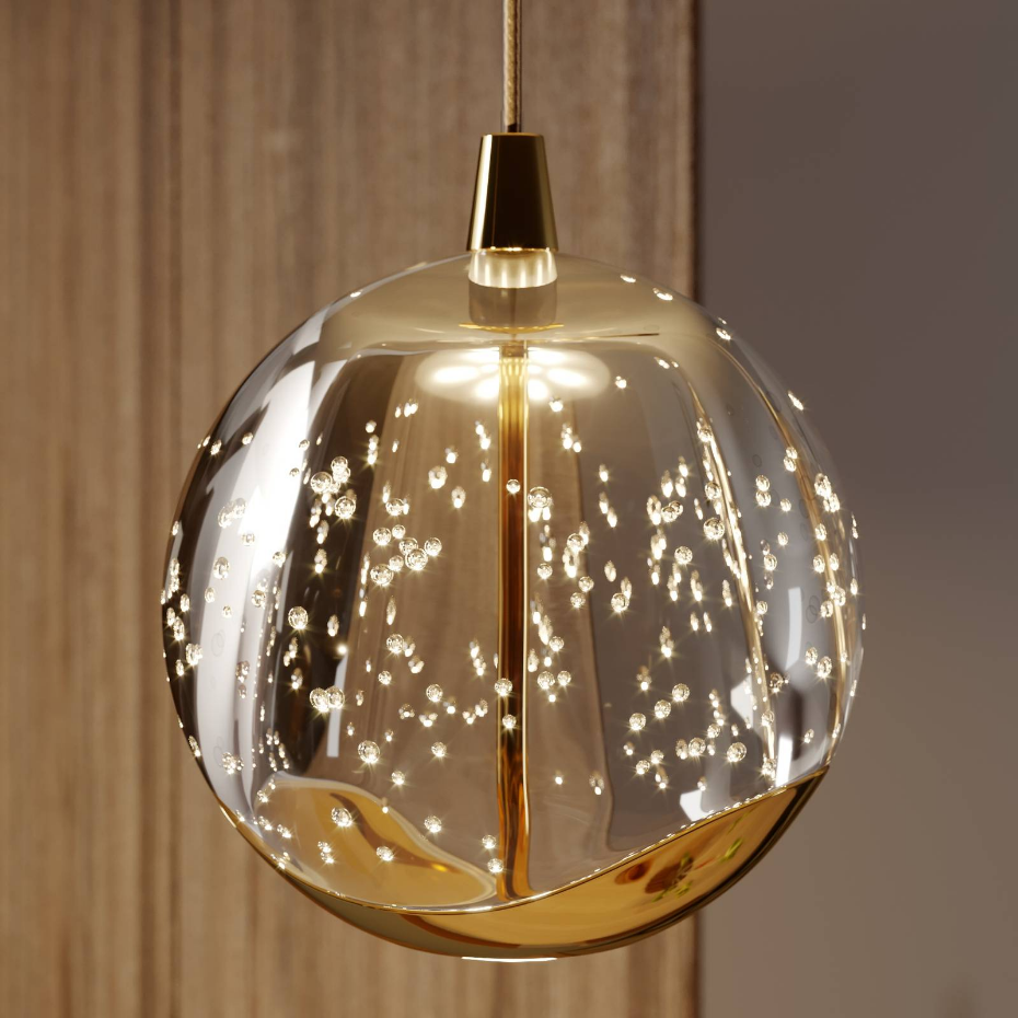 Suspension en verre moderneLED, Hayley