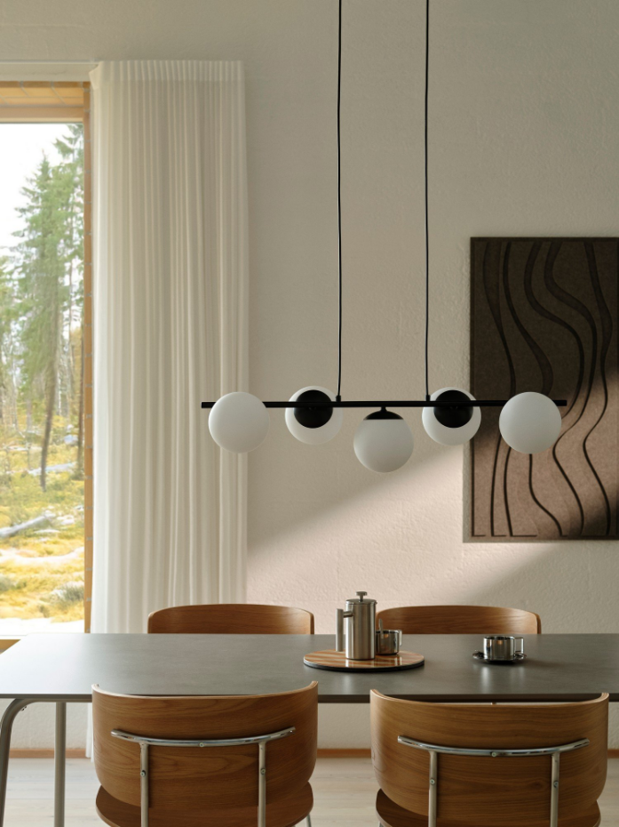 Suspension Lilly 5-spot  Métal Noir ,  H. 20 - IP20 - E14 /  Nordlux Intérieur
