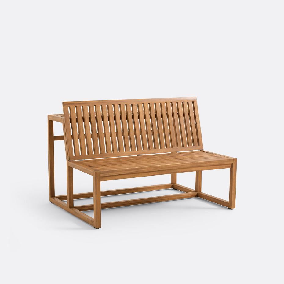 Banc-table de jardin en acacia massif, TALIA