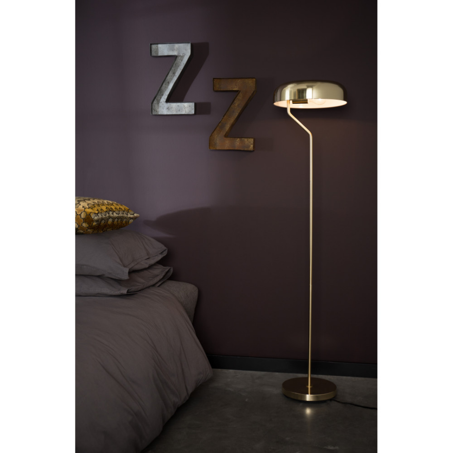 Lampadaire design métal finitions dorées- ECLIPSE