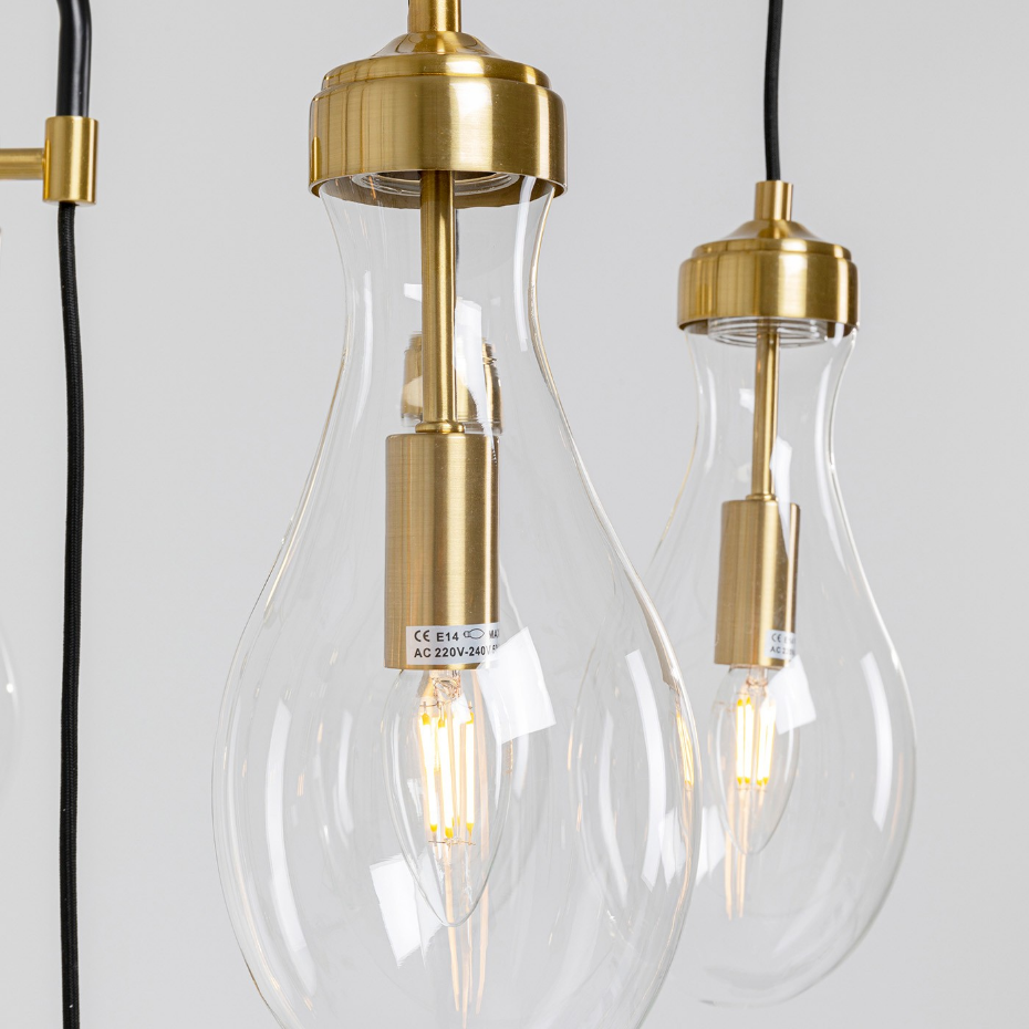 Suspension en verre et acier, BELL HIGHLIGHT