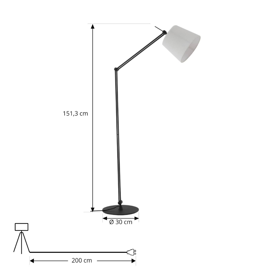 Lampadaire en métal moderne, Caelia