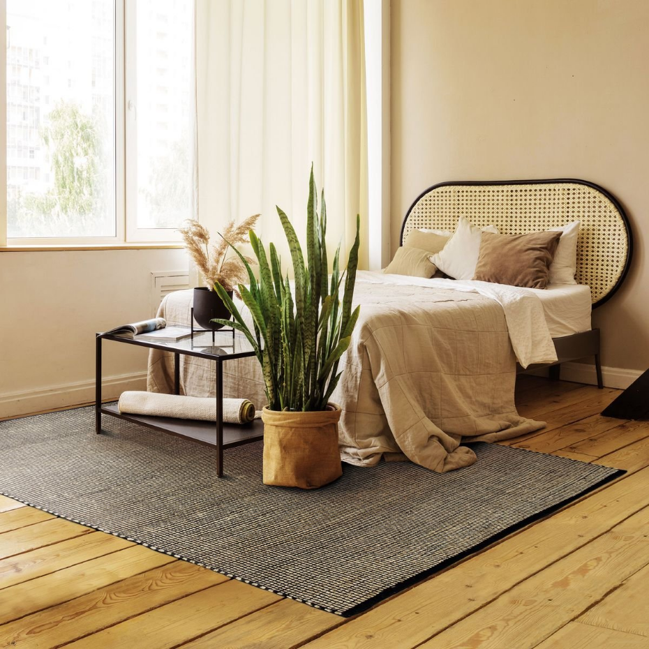 Tapis tissé en jute et coton JUTE COTON
