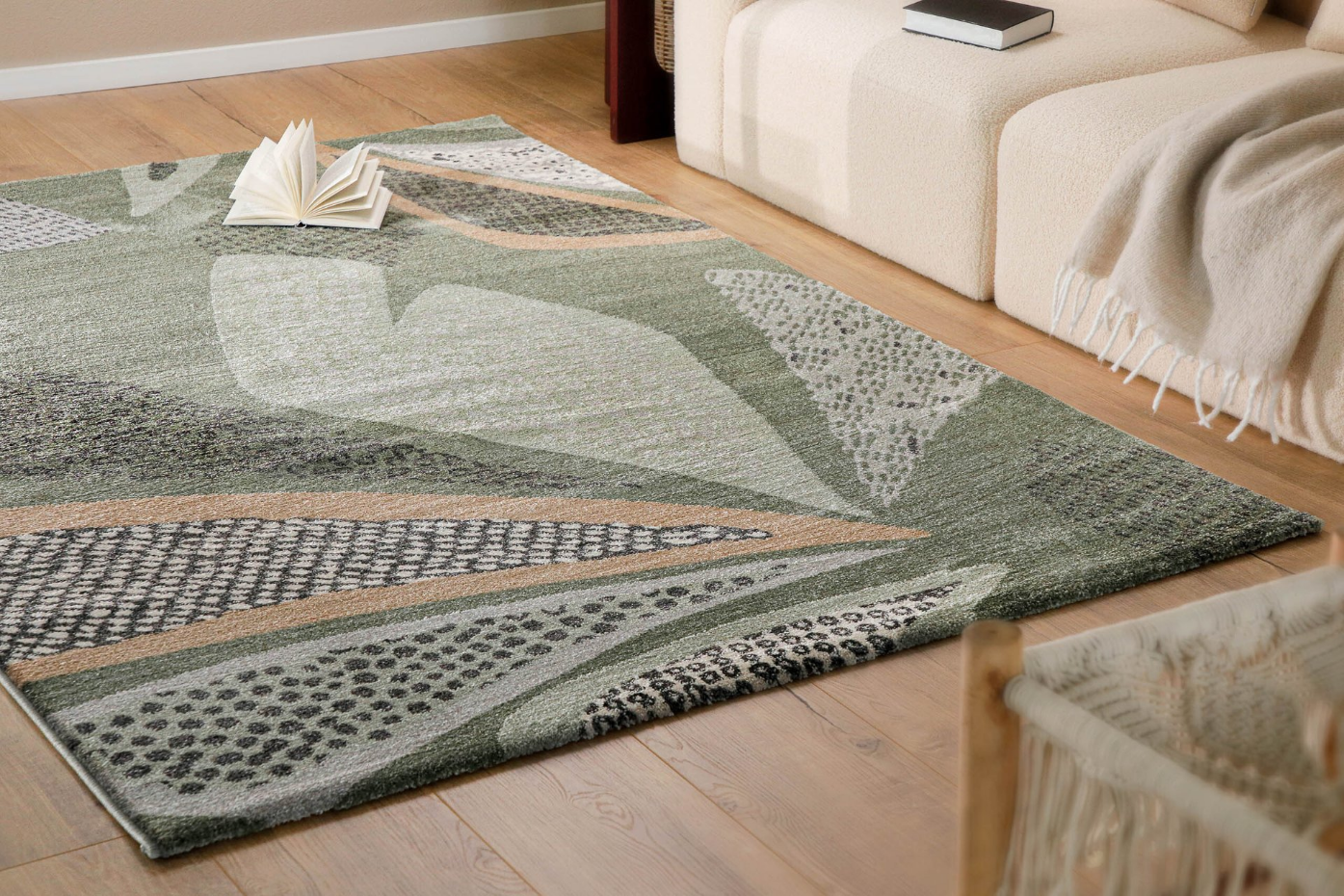 Tapis design motif végétal ,  Hazel