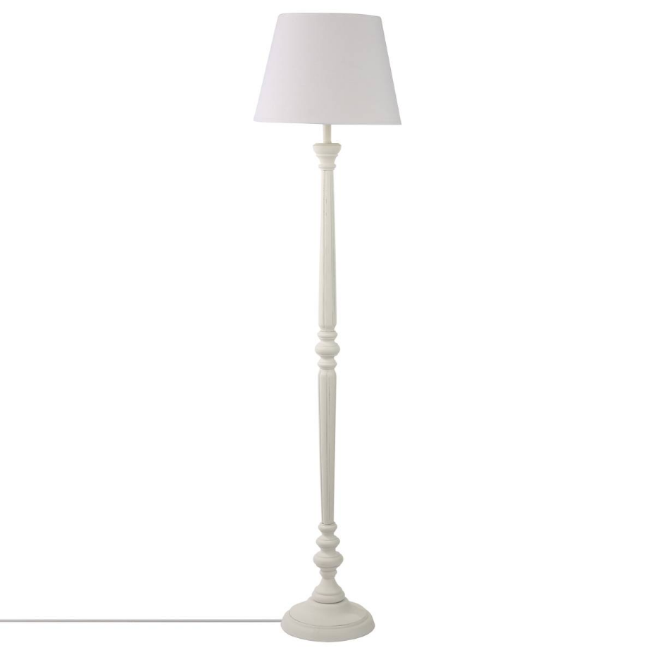 Lampadaire droit abat-jour lin LEO