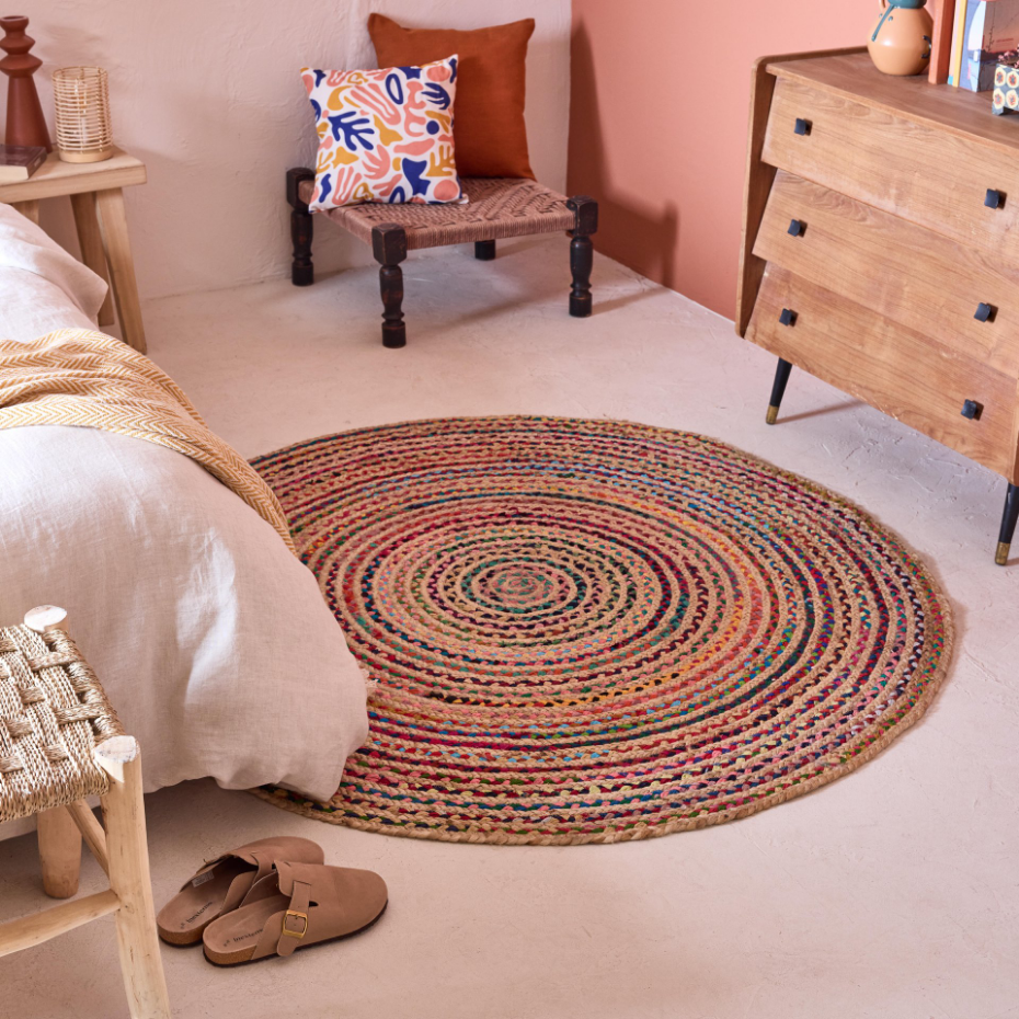 Tapis en jute rond, MIXI