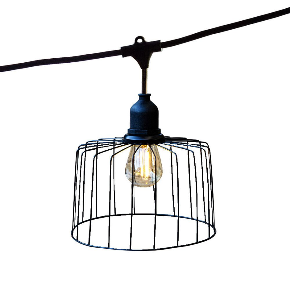 Guirlande cage métal NEMA 10 ampoules E27 6M